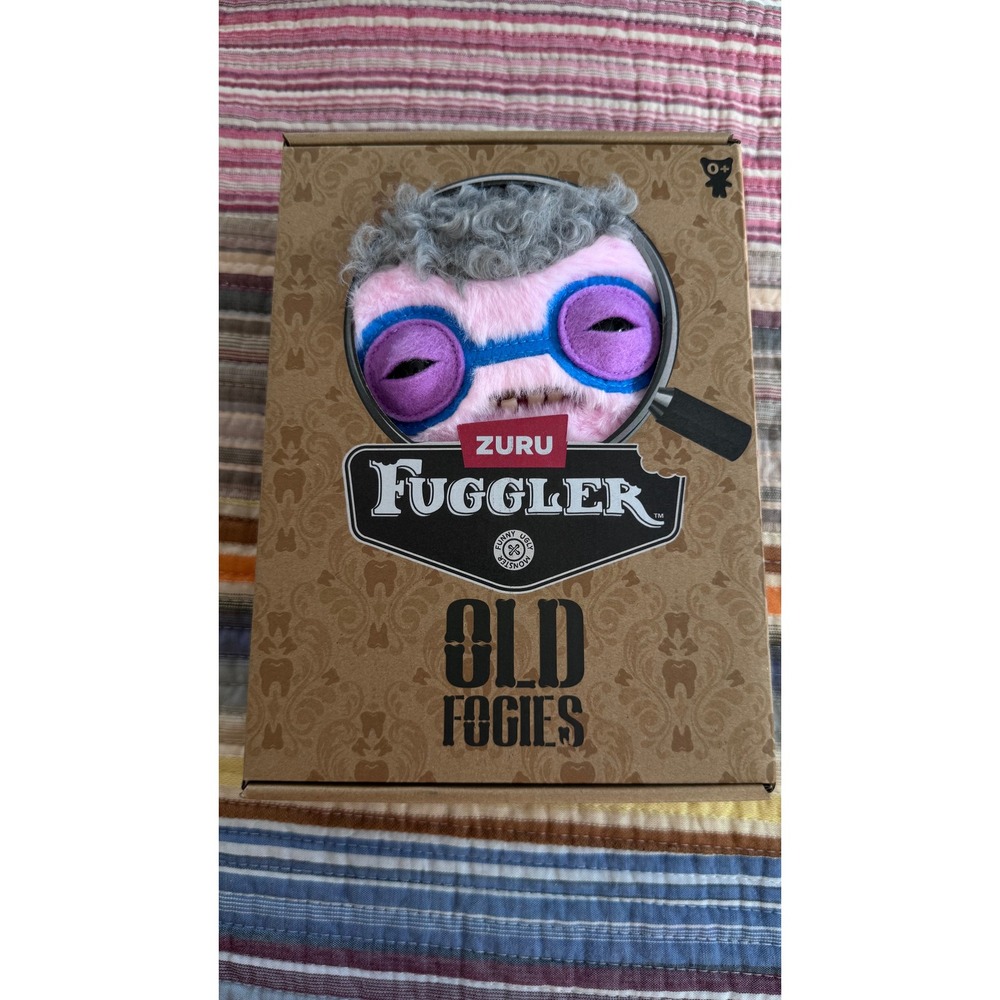 Zuru Fuggler Old Fogies Squidge Pink Plush Monster Funny Ugly Monster 15750E NEW